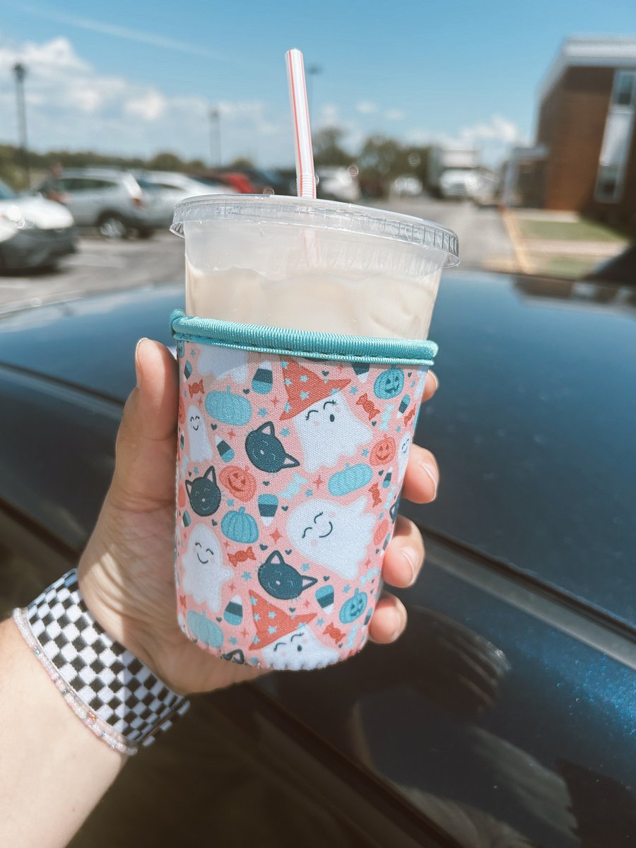 Orange Ghost Patterned Cup Sleeve product image (1)