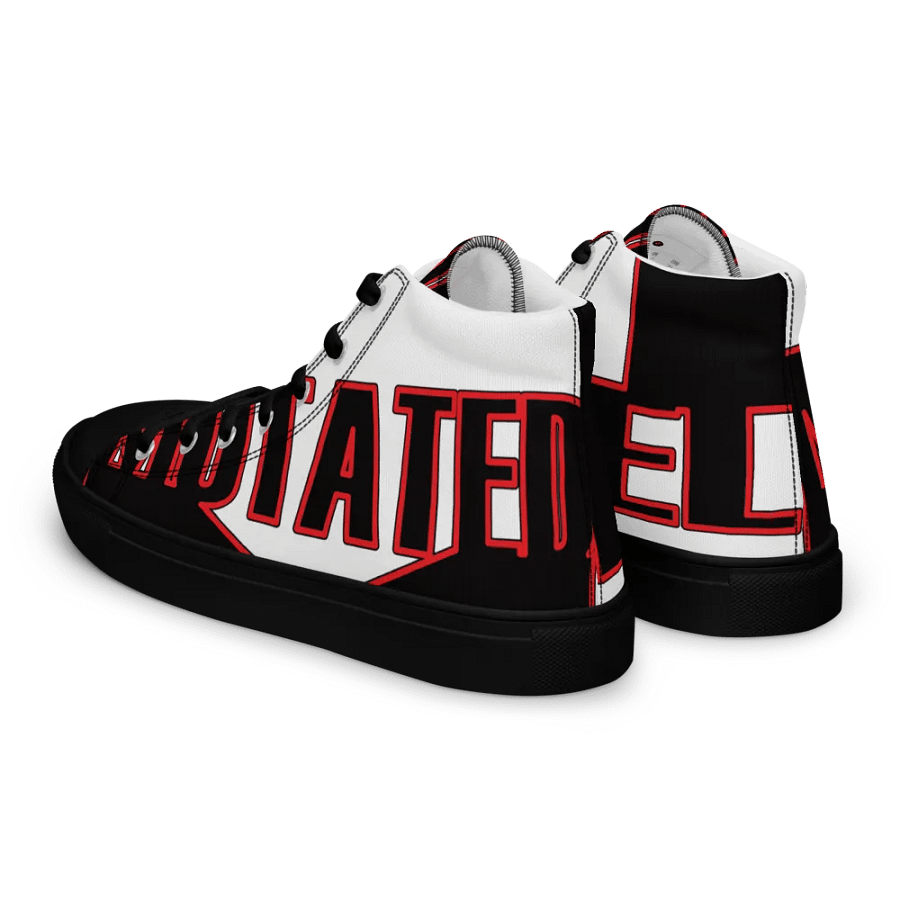 Abstract M Letter Design High Top Canvas Women's Shoes product image (6)