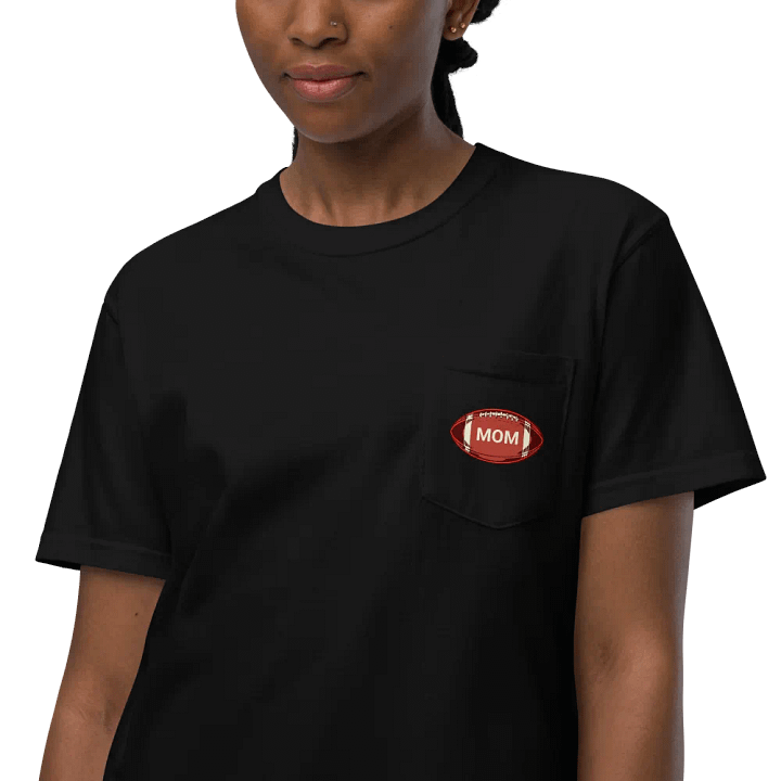 Mom's Football Love Pocket Tee product image (2)