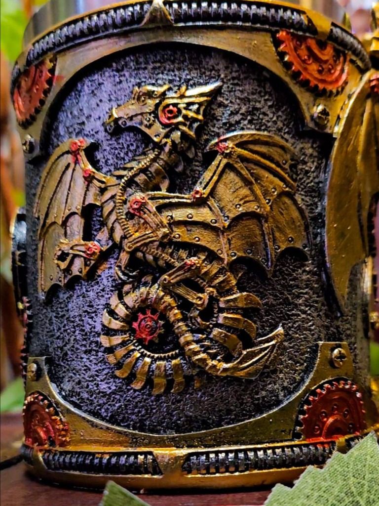 The Armored Kingdom Yellow Mechanical Dragon Mug product image (6)