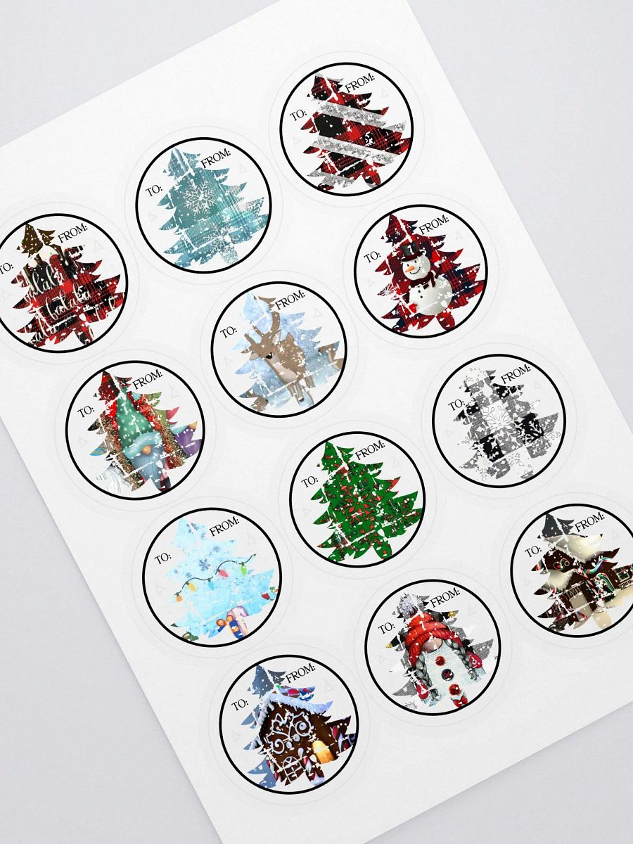 Christmas Tree Style Gift Stickers product image (2)