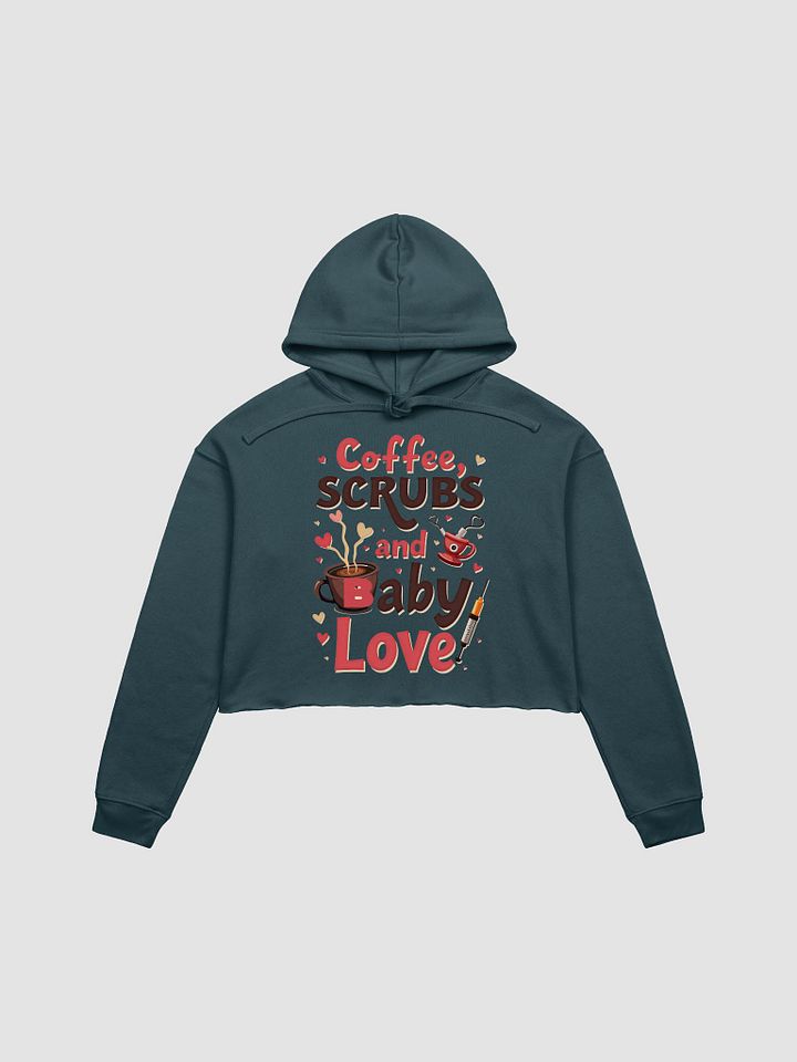 motherhood and medicine, Whimsical Coffee and Scrubs Crop Hoodie product image (6)