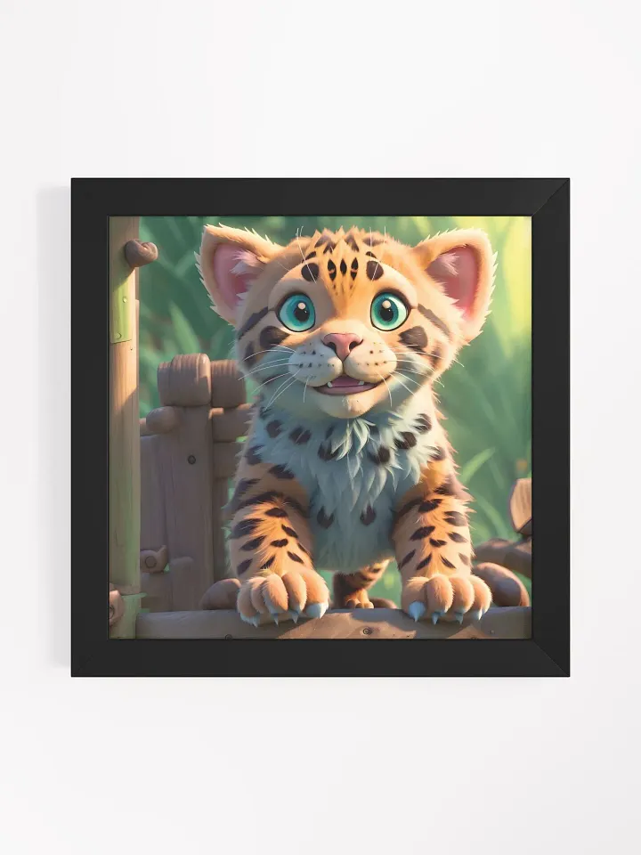 Endangered Species - Mexico - Jaguar Eco-Friendly Ayous Wood Framed Poster product image (1)