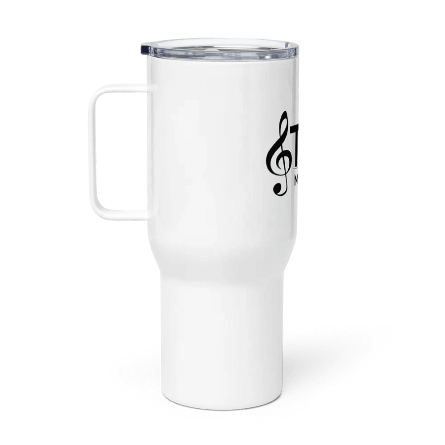 TDS Music 25oz Insulated Stainless Steel Travel Mug with Handle - White, Exclusive Design product image (2)