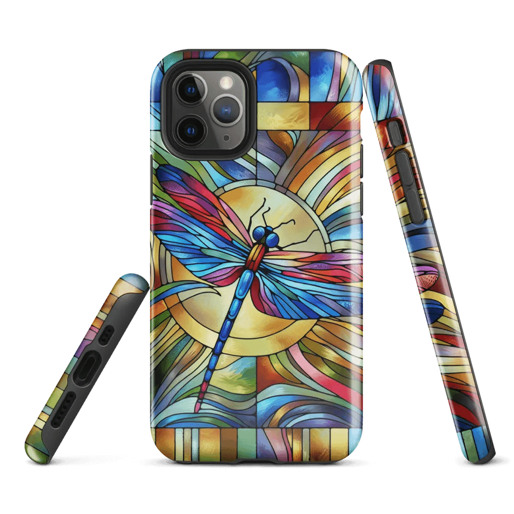 Tough Phone Case for iPhone® - Colorful Stained Glass Butterfly product image (1)