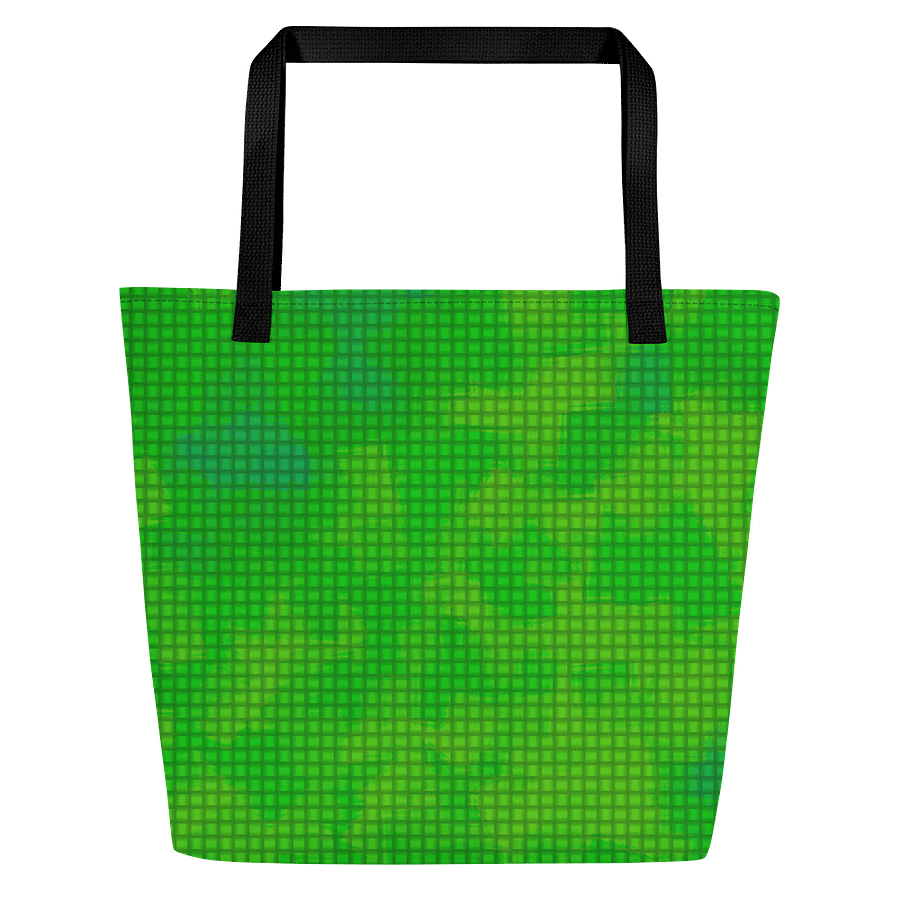 Green Grid All-Over Tote Bag product image (7)