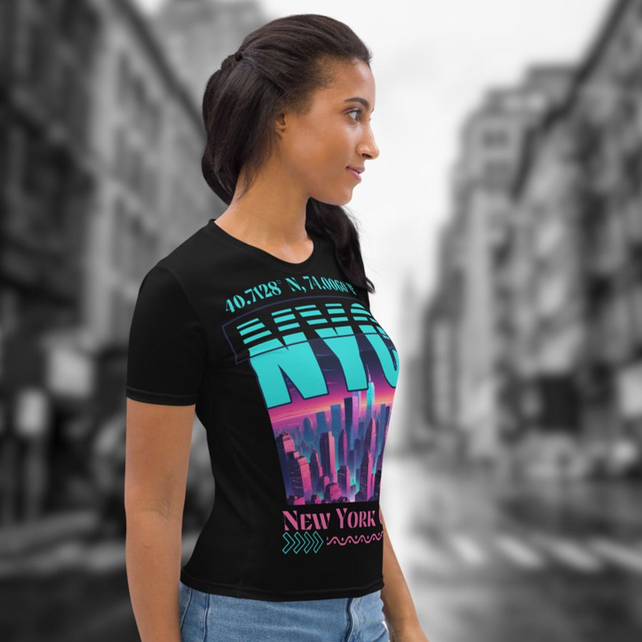 NYC New York City Graphic All Over Print T-shirt product image (8)