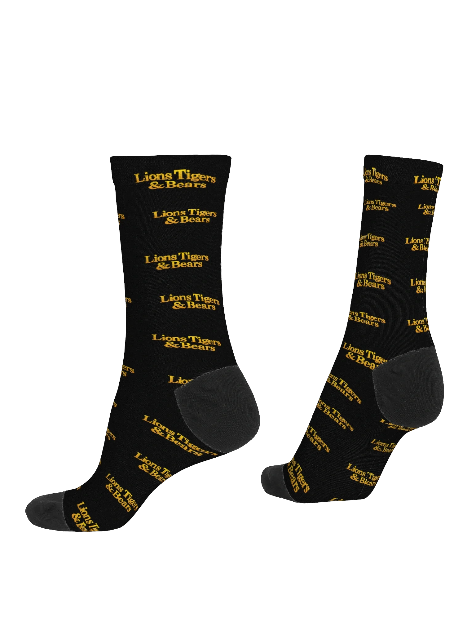 Lions Tigers & Bears Logo Socks (Black) product image (4)