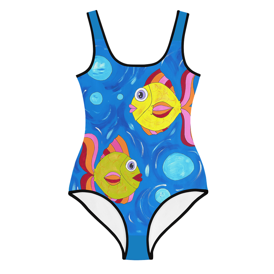 Fish style (art by Dina R.) acrylic painting picture - Youth Swimsuit product image (4)