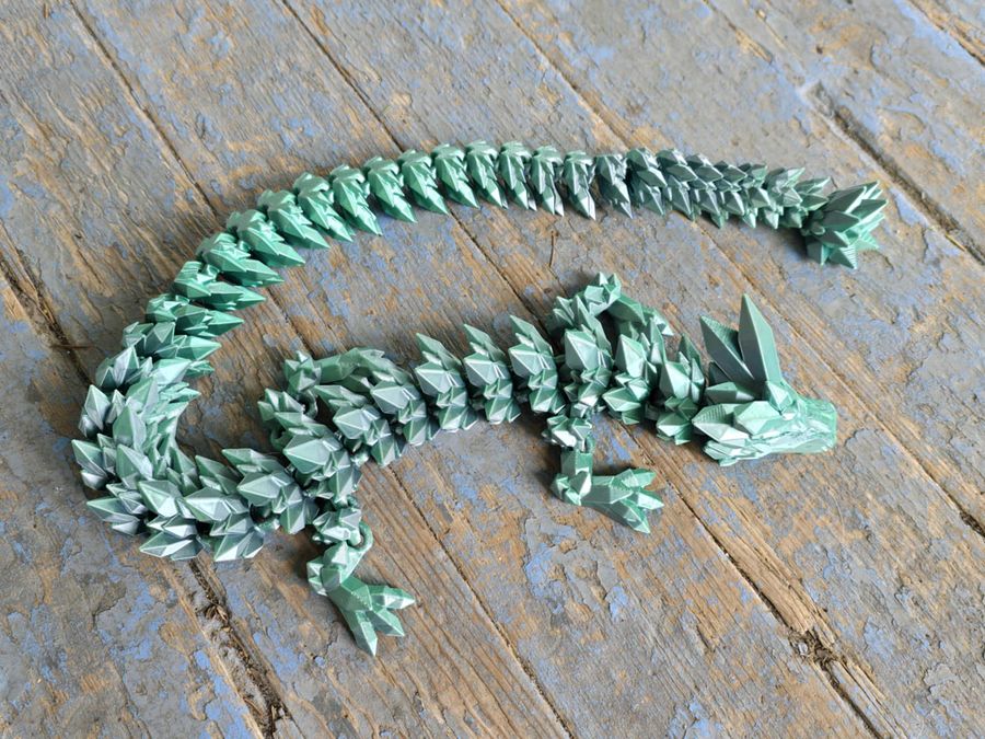 Metallic Green Chrome Crystal Dragon 🐑 product image (3)