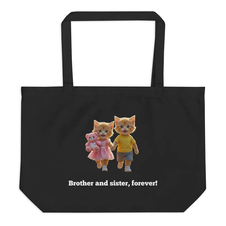 Organic Tote Bag - Brother and sister, forever! product image (1)