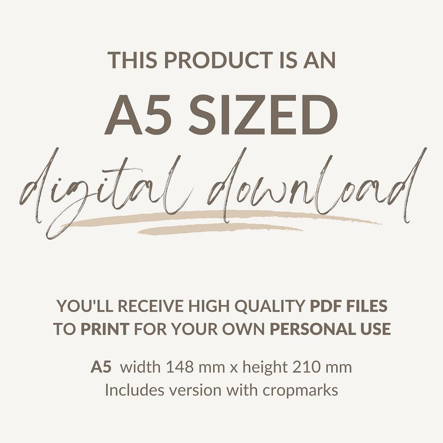 The List - A5 Printable Planner Insert product image (3)