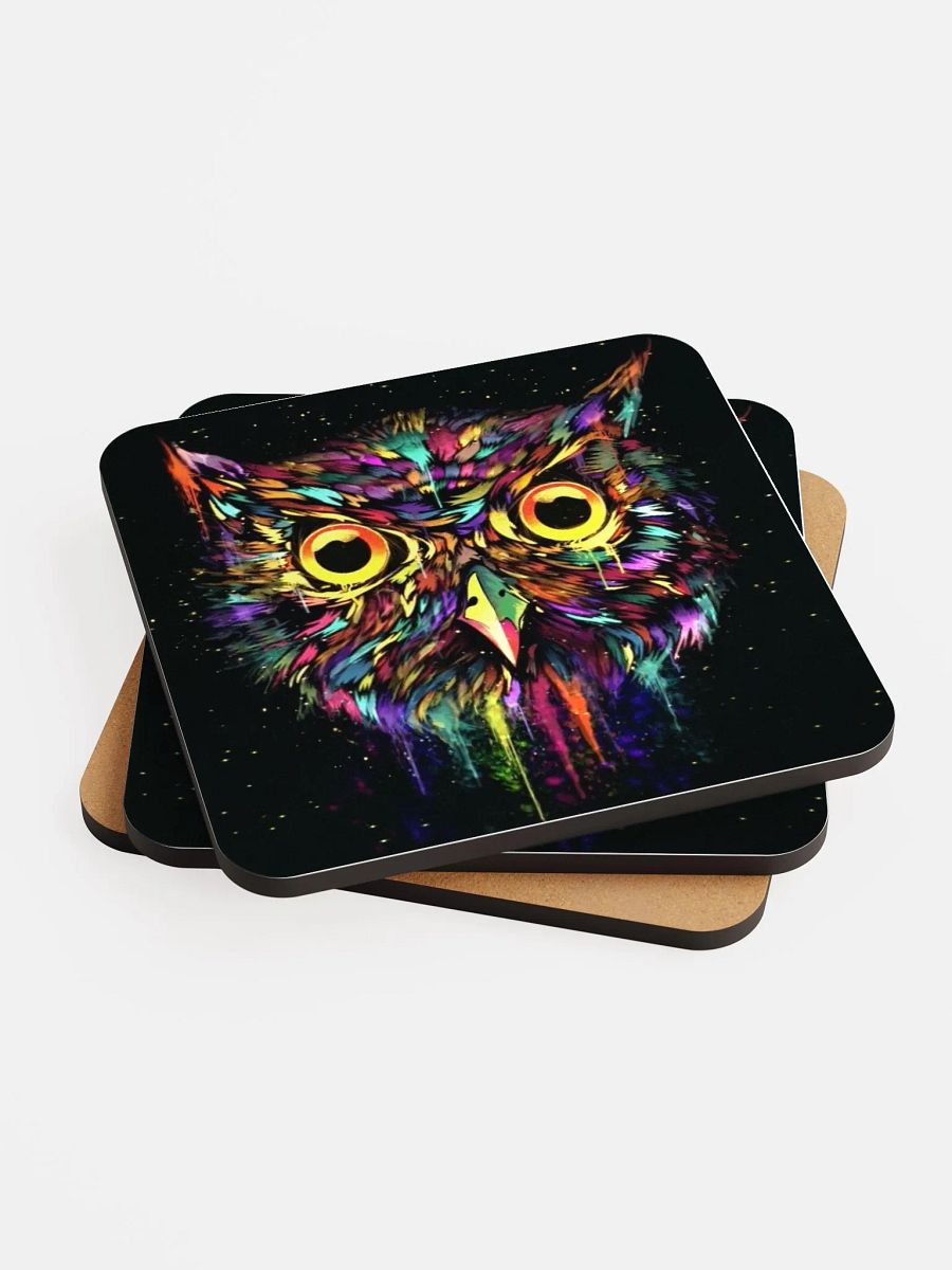 Drippy Owl Coaster (Black) product image (3)