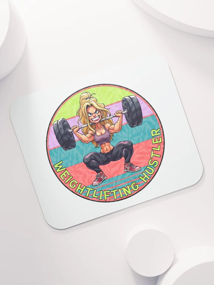 Weightlifting Hustler Female Strength Mouse Pad product image (2)