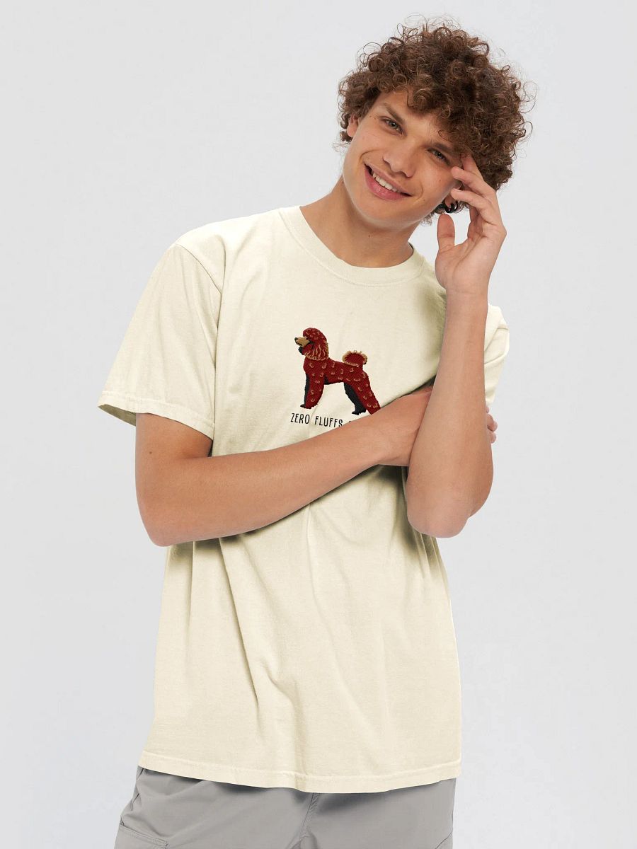 Zero Fluffs Given T-Shirt(Embroidered) of a Miniature Poodle(Chocolate) product image (45)