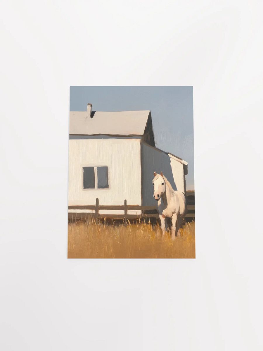 Modern Farmhouse: White Horse Art Print product image (23)