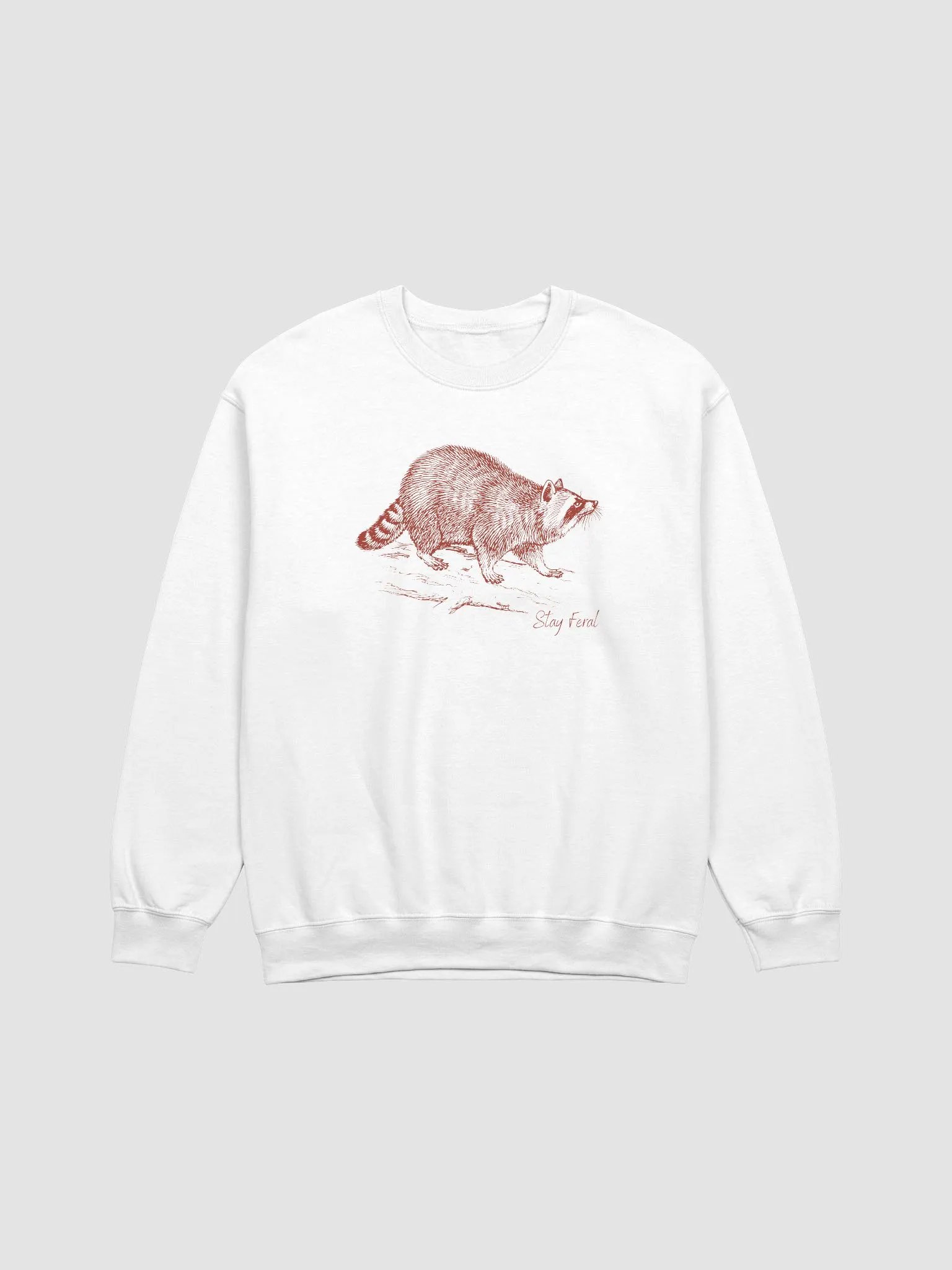Stay feral raccoon Crewneck product image (1)