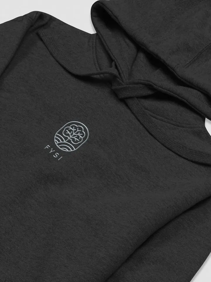 Organic Cotton Fleece hoodie with embroidery tree logo product image (2)