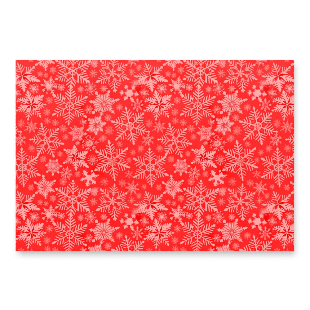 Pink and Red Snowflakes Glossy Wrapping Papers Three 28.75″×19.75″ product image (2)