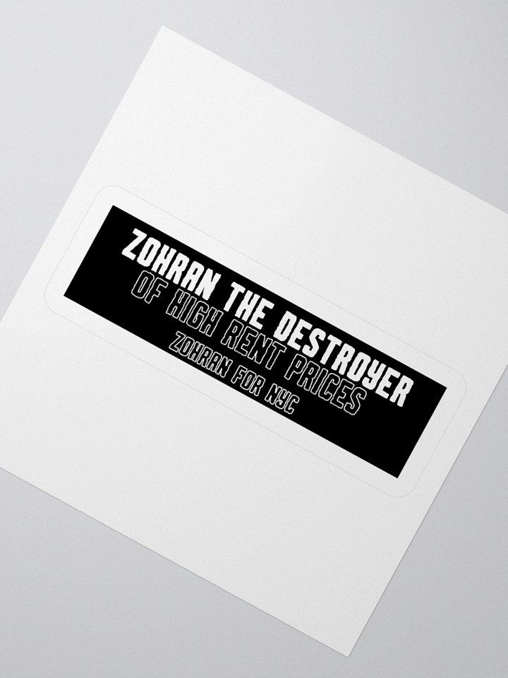 Zohran the Destroyer bumper sticker product image (6)