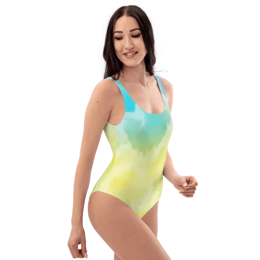 Blur Cloud Rainbow Design one piece Swimsuit - V8 product image (5)