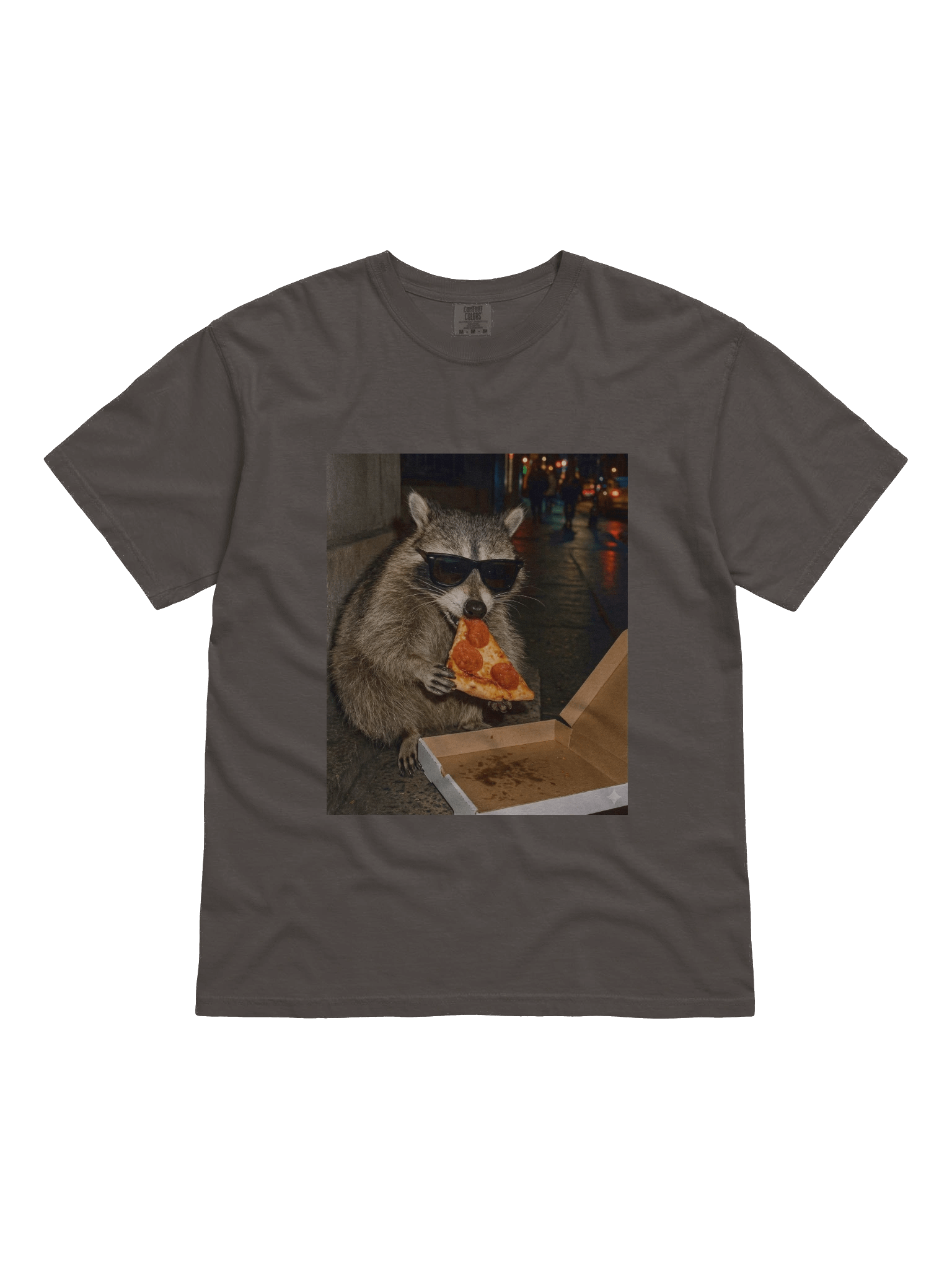 Midnight Snack Raccoon | Funny Pizza Lover Comfort Colors® Tee product image (3)