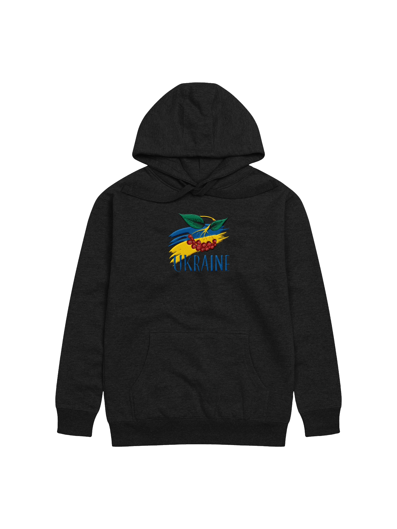 Ukraine Kalyna Red Berries Ukrainian Folk Symbol Heritage | Cotton Heritage Unisex Premium Hoodie | Embroidered product image (5)