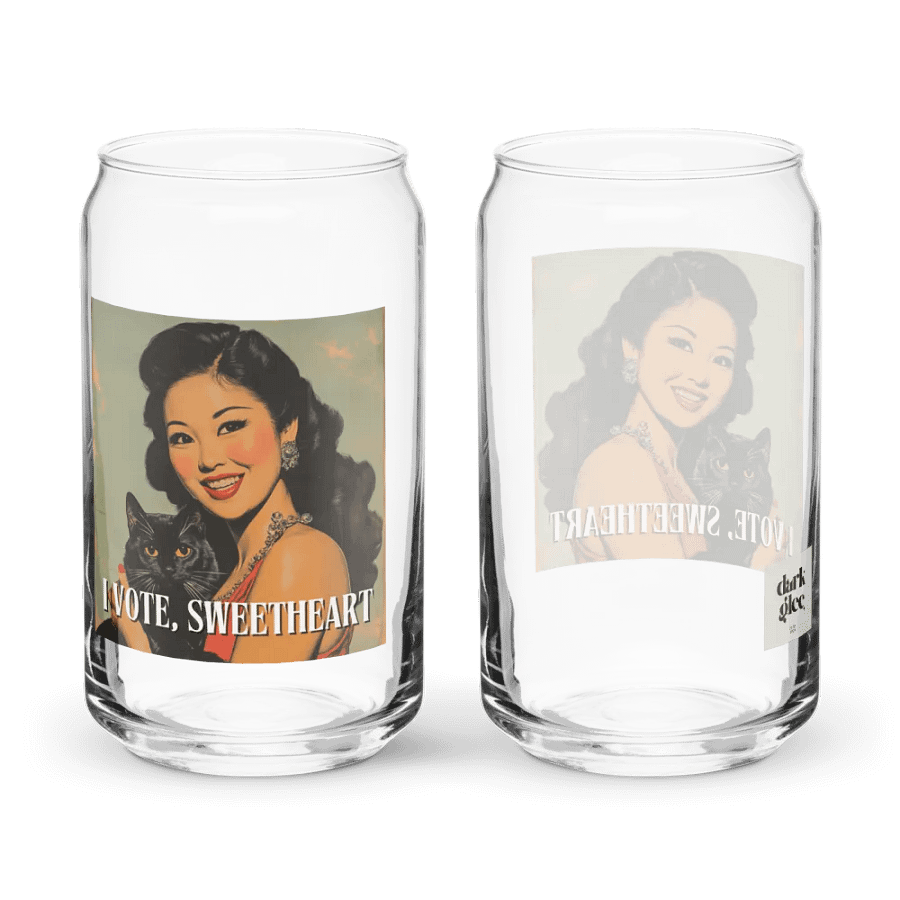 I Vote Sweetheart 3 Can-Shaped Glass product image (4)