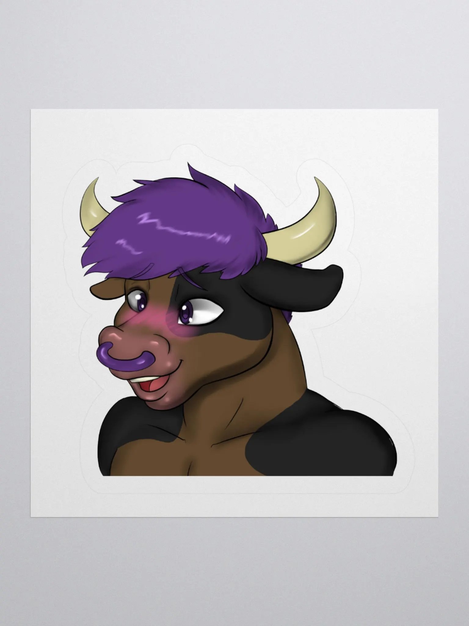 Yuuma Blush Emote Sticker product image (1)