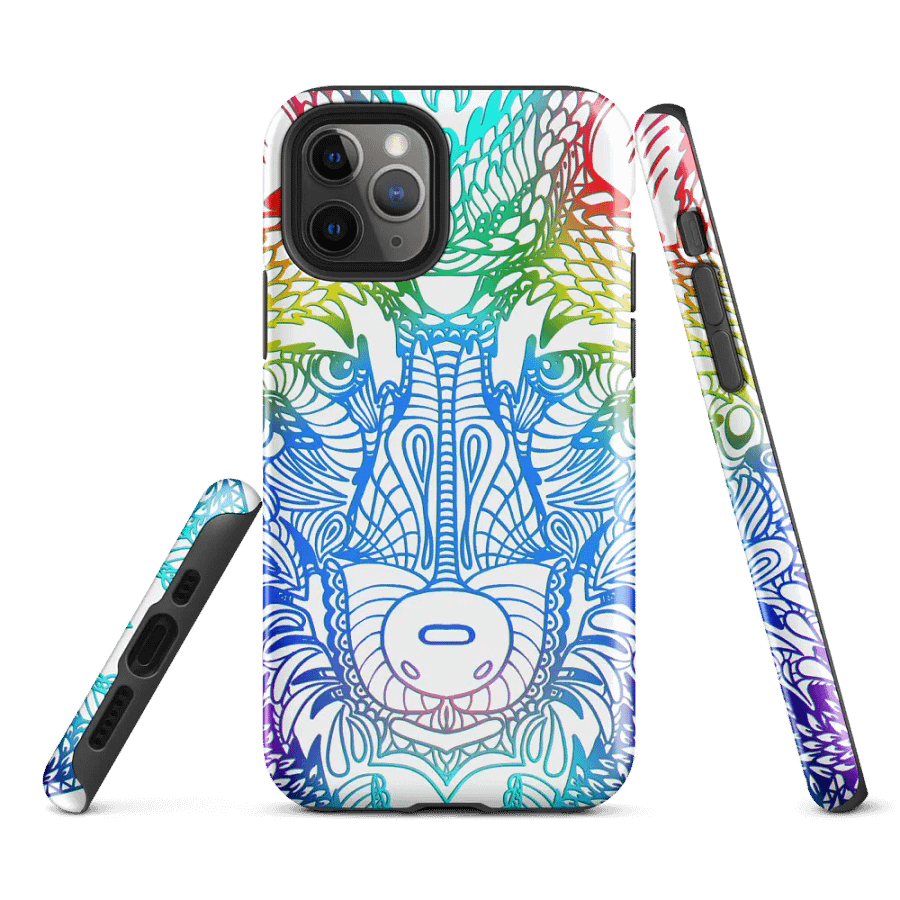 Wolf Head Blue Mandala Phone Case product image (3)