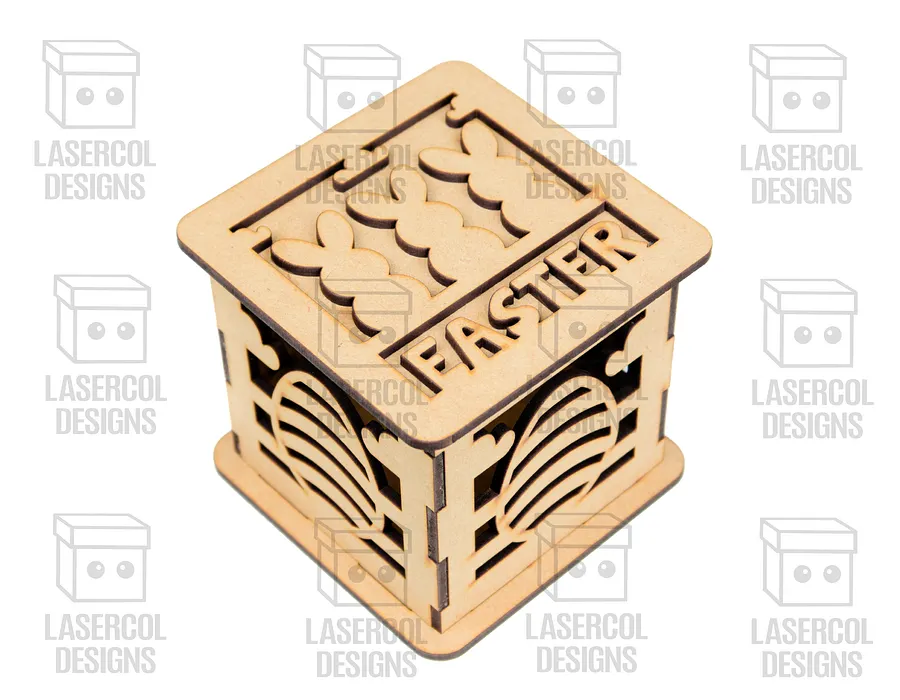 Easter Boxes Set (2 Sizes, 5 Styles) - Laser Cut Files product image (4)