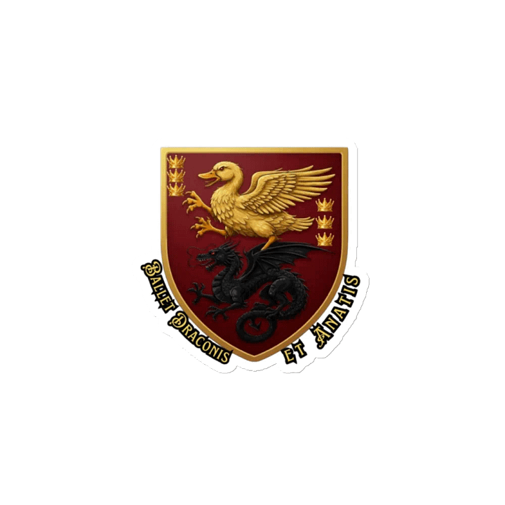 Golden Duck and Black Dragon Heraldic Shield Magnets product image (2)
