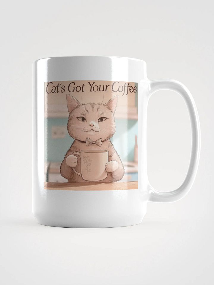 Cat Coffee Charm White Glossy Mug product image (1)