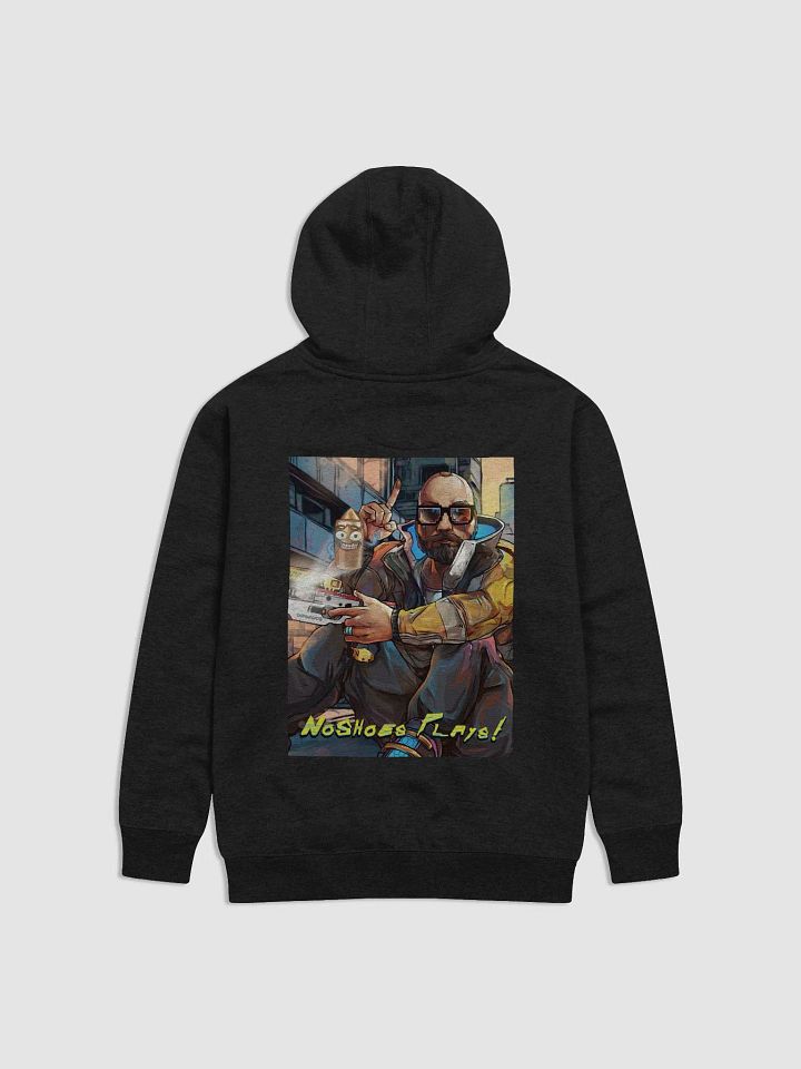 NoShoes Plays, but it's Cyberpunk Pull Over Hoodie! product image (2)