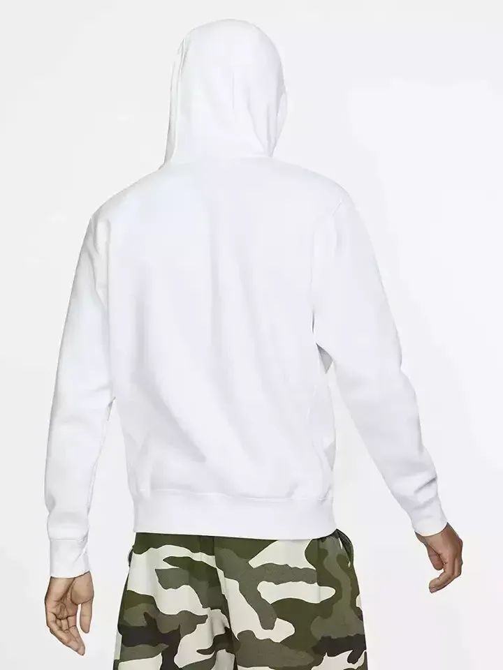 Nike Club Pullover Hoodie White Black BV2654-100 Men's Size S-XXL New product image (3)