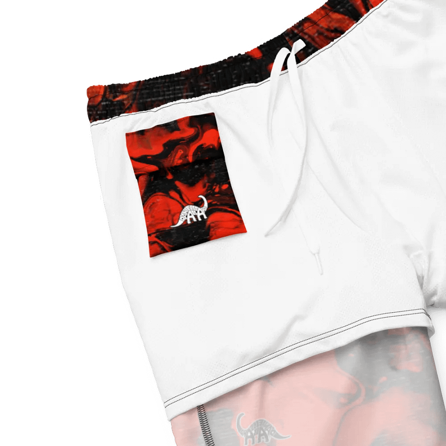 Demon In My Headphones Fluid Acrylic Swim Trunks product image (5)