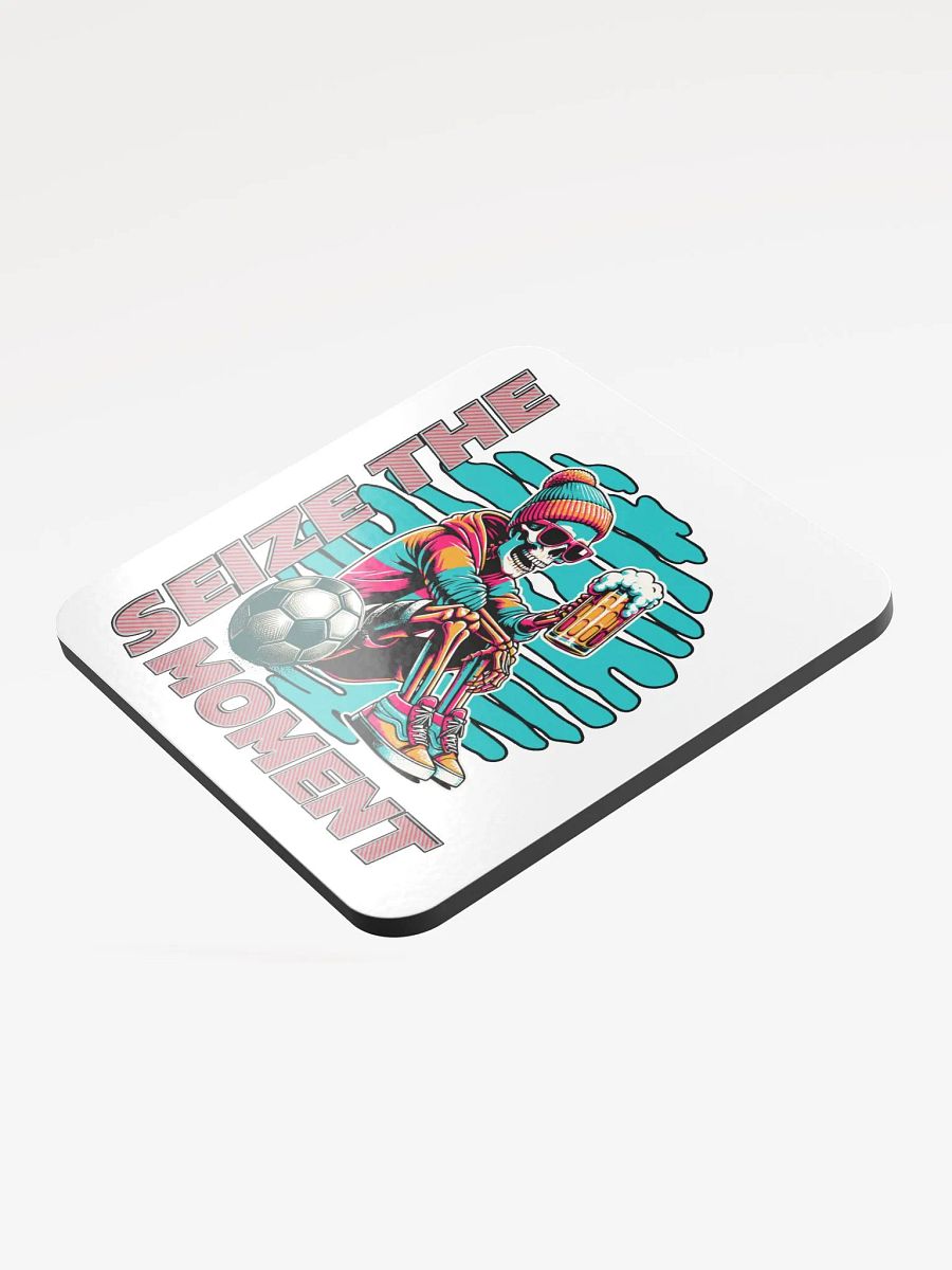 Seize The Moment Skeleton Beer Soccer Chic Coaster Set product image (3)