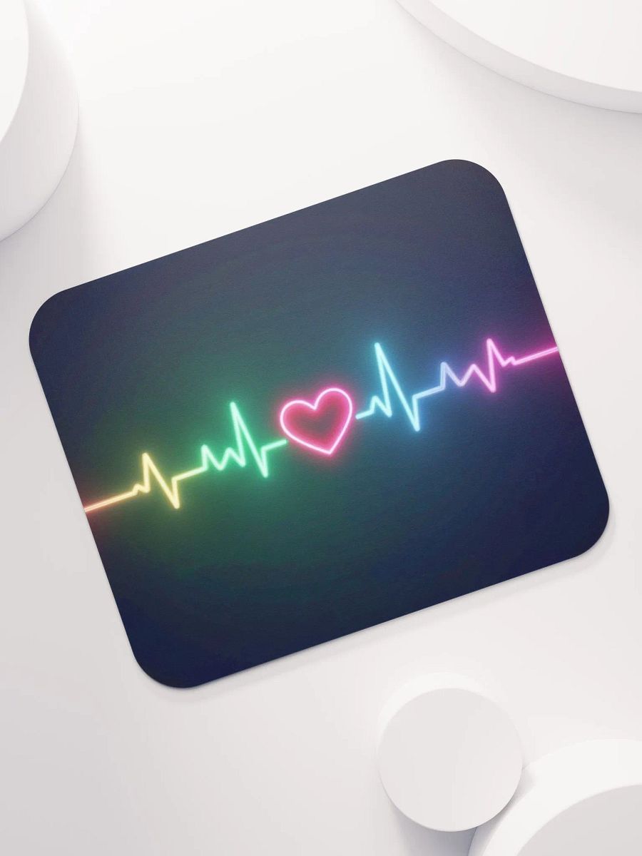 Neon Heartbeat Mouse Pad product image (7)