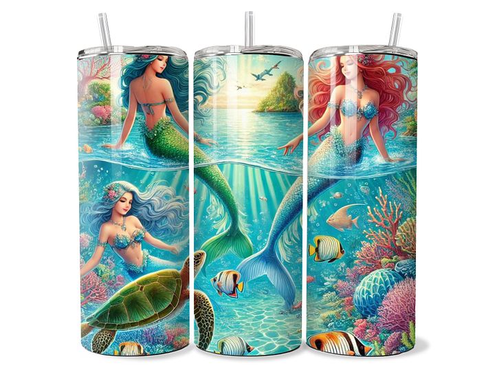 Underwater Enchantment Mermaid Tumbler - 20oz Stainless Steel product image (1)