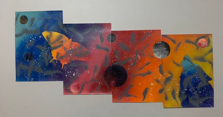 Wolf butterfly Spray paint art product image (1)