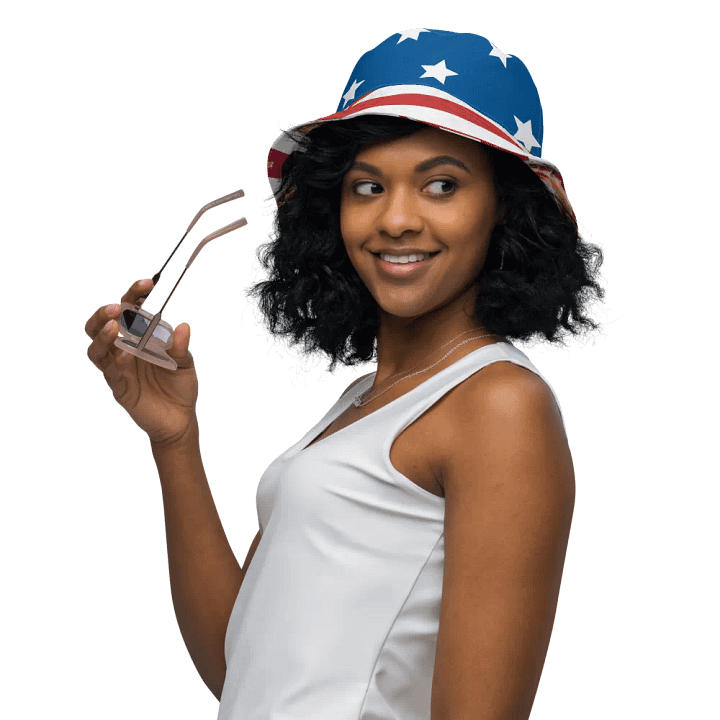 Bacon Strips, & Stars and Stripes Reversible Bucket Hat product image (2)