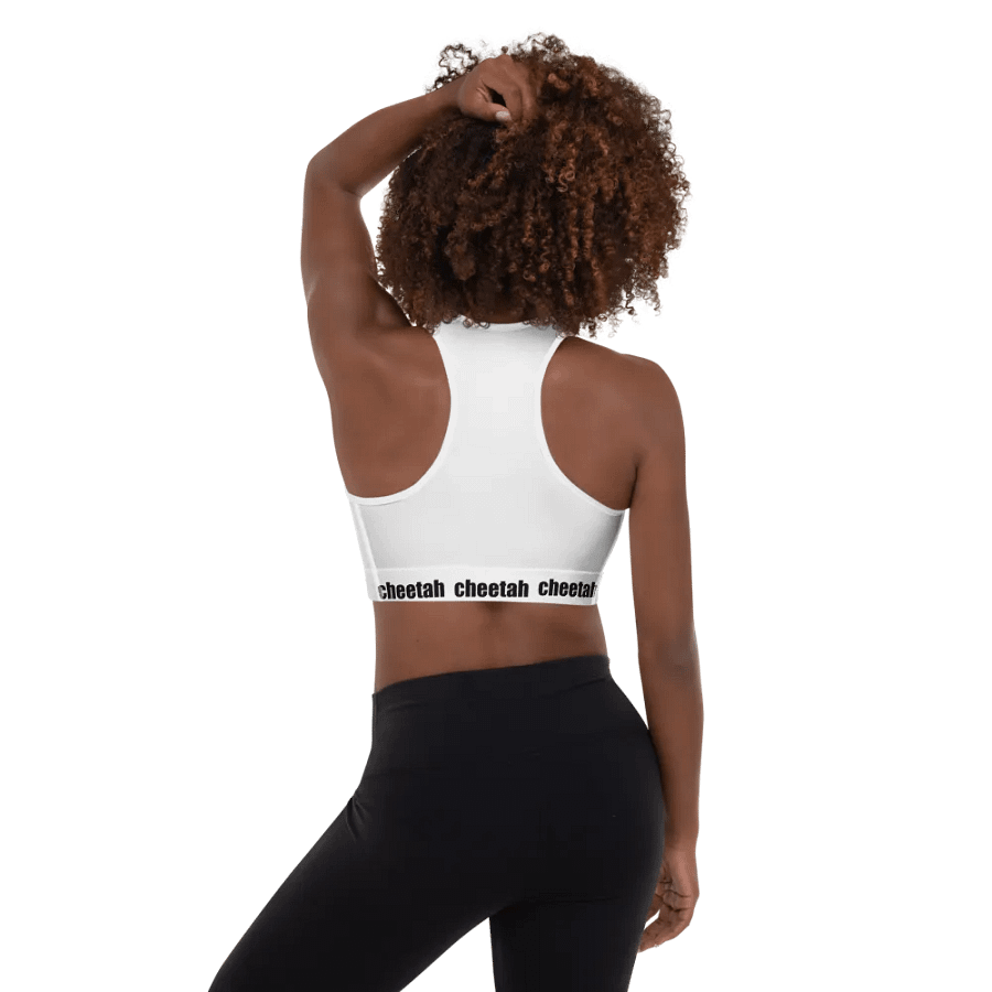 cheetah sports bra white product image (4)