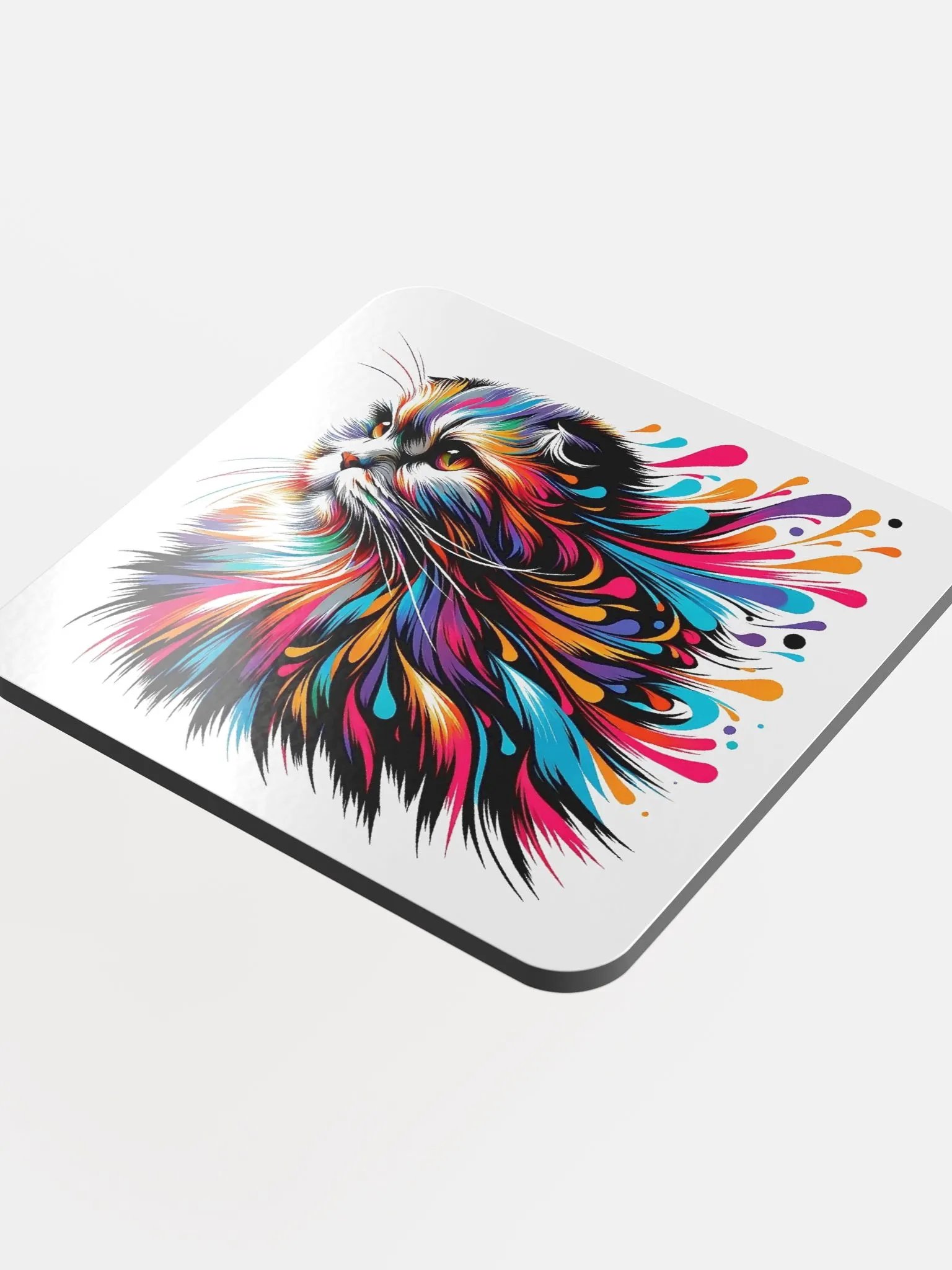 Glossed Cork Coaster: Scottish Fold product image (4)