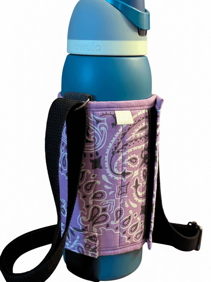 Hands-Free Bottle Sleeve- Purple Bandana product image (2)