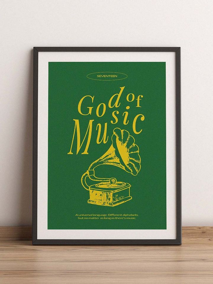 God Of Music - Seventeen KPOP Digital Printable Wall Art Poster (A1 SIZE) - Instant Download product image (1)
