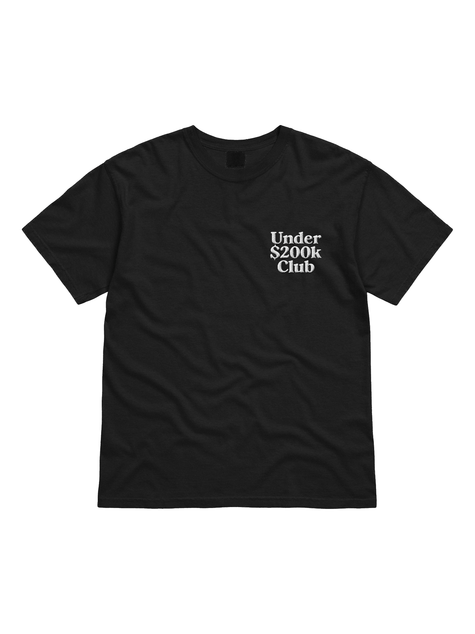 Under $200K Club BLACK Embroidered T-Shirt product image (1)