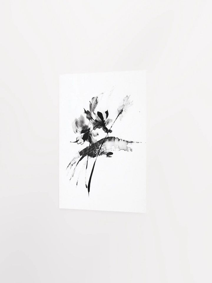 Ink Bloom III: Monochromatic Floral Art Print product image (2)