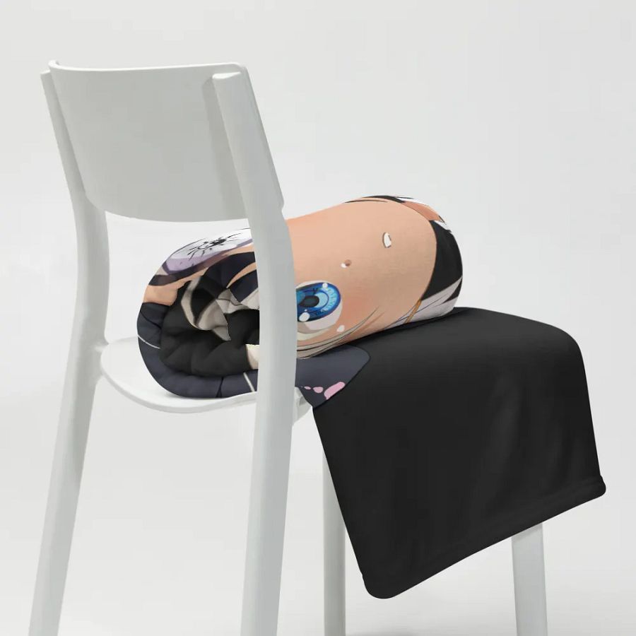 Throw Blanket - Byakko Chibi All Black Edition product image (20)