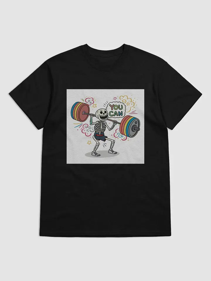 Rainbow Weightlifting Skeleton T-Shirt product image (5)