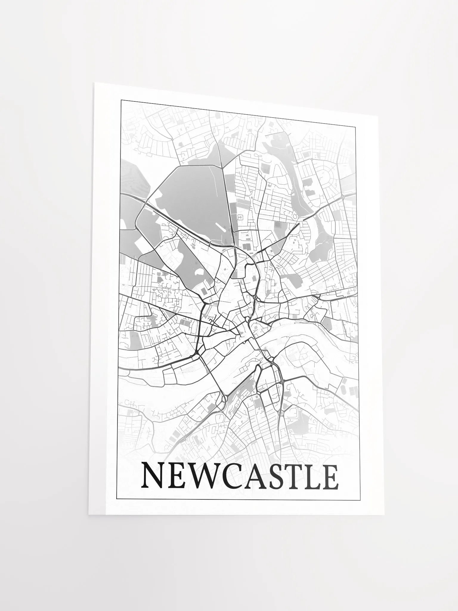 Newcastle, England, city map print product image (13)